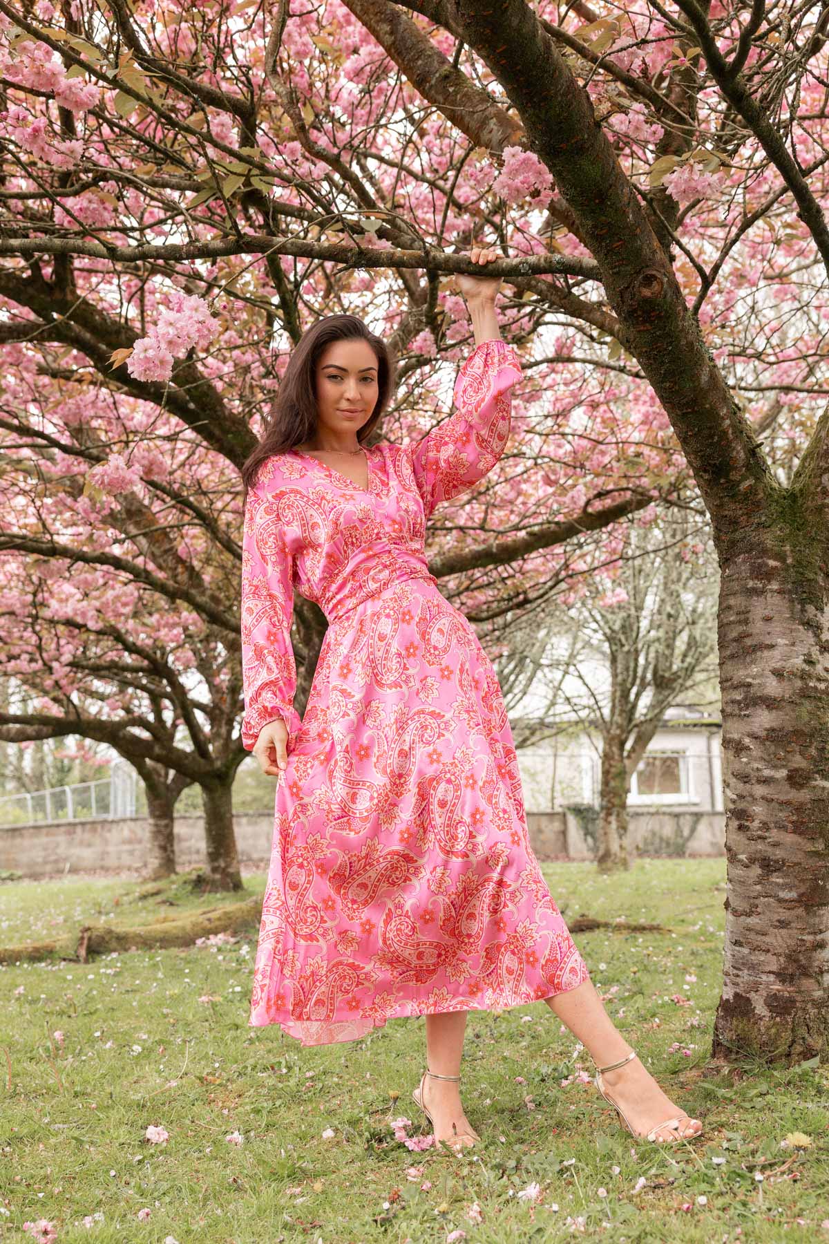Pink Alina Midi Dress
