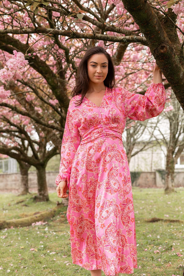 Pink Alina Midi Dress Pink Alina Midi Dress
