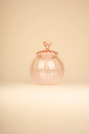Carraig Donn Pink Bird Jar With Lid