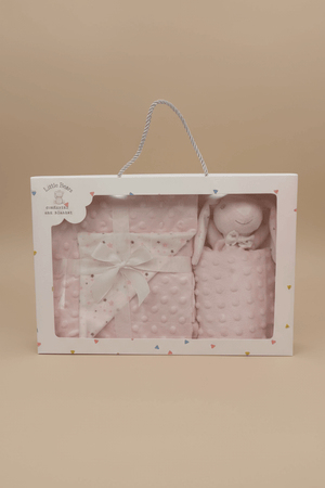 Carraig Donn Pink Bunny Comforter & Blanket Gift Box