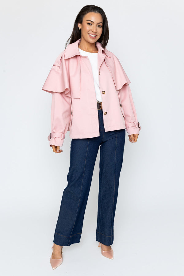 Carraig Donn Pink Cape Jacket