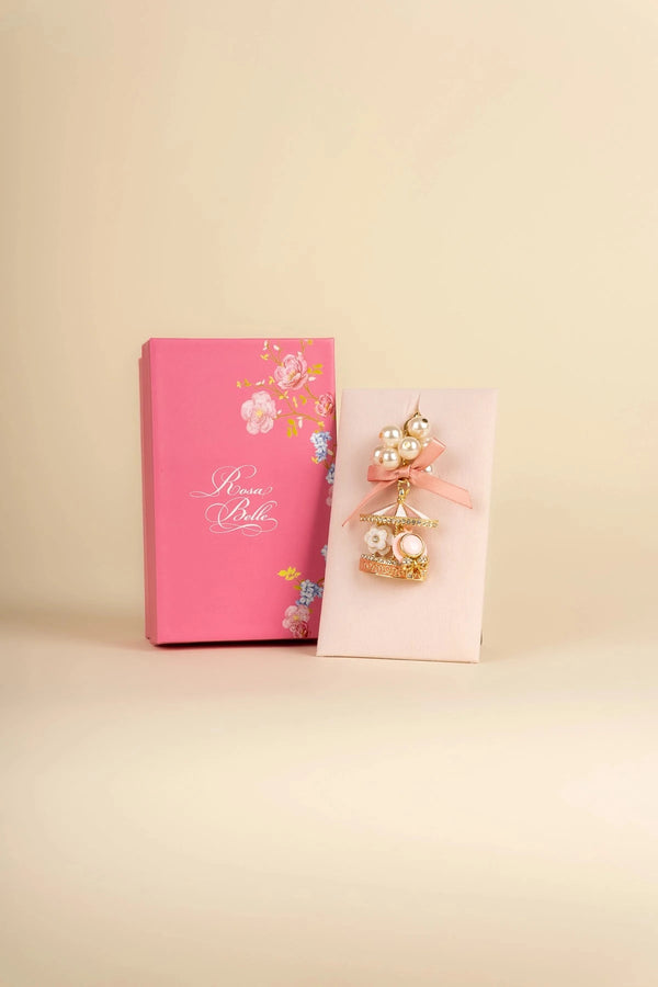 Carraig Donn Pink Carousel Shaped Keyring