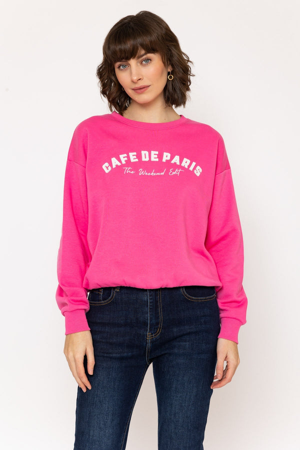 Carraig Donn Pink Cotton Blend Logo Sweatshirt