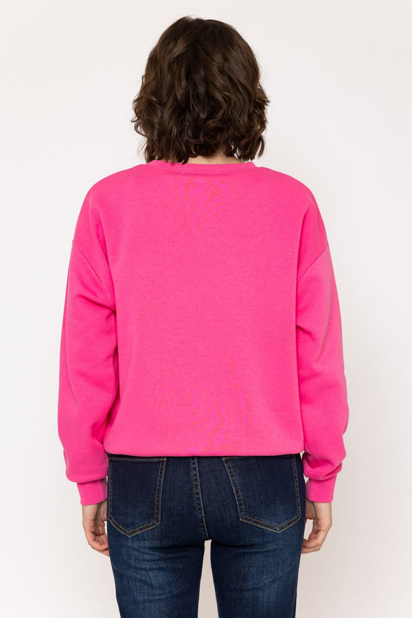 Carraig Donn Pink Cotton Blend Logo Sweatshirt