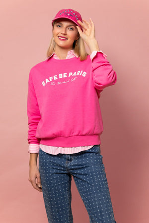 Carraig Donn Pink Cotton Blend Logo Sweatshirt