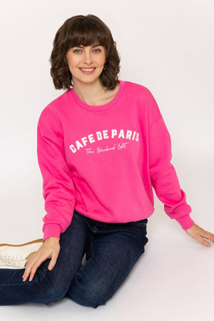 Carraig Donn Pink Cotton Blend Logo Sweatshirt