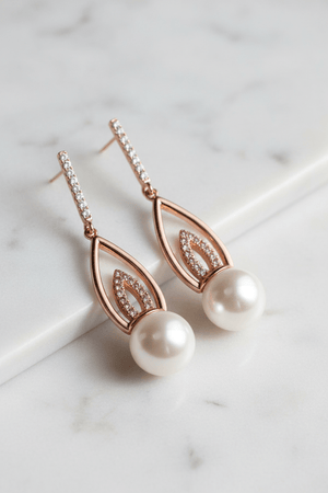 Carraig Donn Pink Cubic Zirconia Flame Drop Earrings