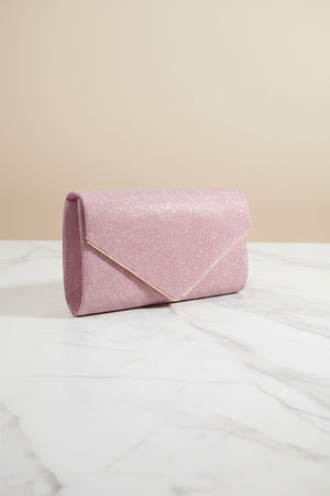 Carraig Donn Pink Envelope Clutch Bag