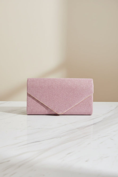 Pink Envelope Clutch Bag
