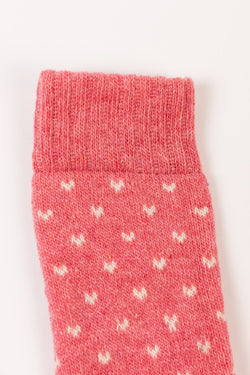 Carraig Donn Pink Fairisle Cosy Socks In Box