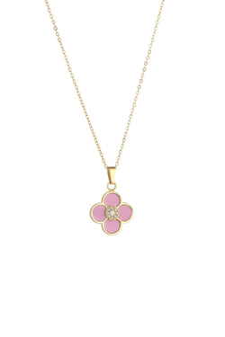 Carraig Donn Pink Floral Pendant Necklace