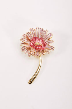 Carraig Donn Pink Flower Brooch