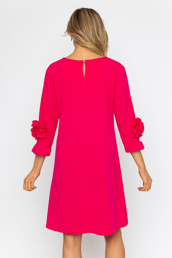Carraig Donn Pink Flower Cuff Knee Length Dress