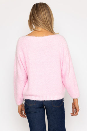 Carraig Donn Pink Fluffy Knit Jumper