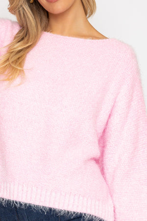 Carraig Donn Pink Fluffy Knit Jumper