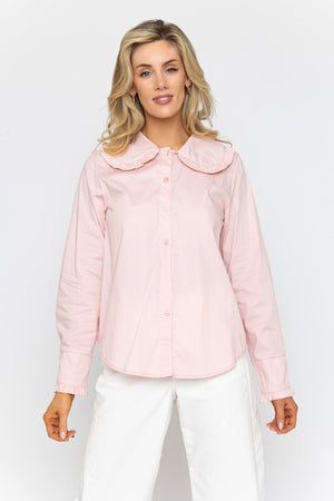 Carraig Donn Pink Frill Collar Shirt