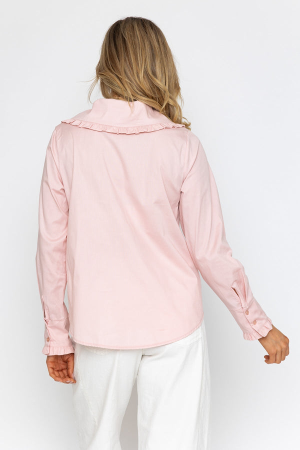Carraig Donn Pink Frill Collar Shirt