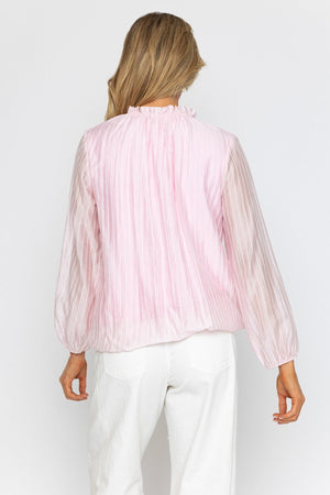 Carraig Donn Pink Frill Neck Top