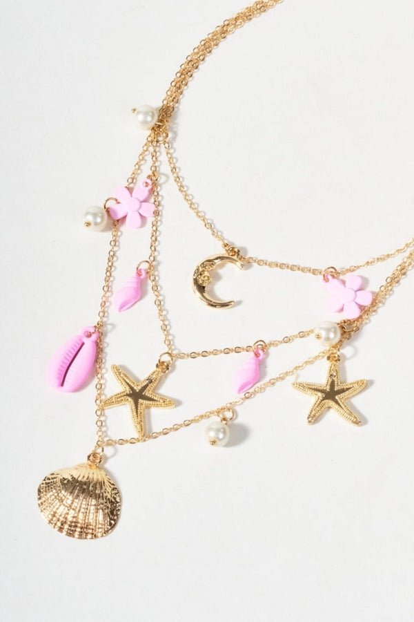 Carraig Donn Pink & Gold Layered Necklace