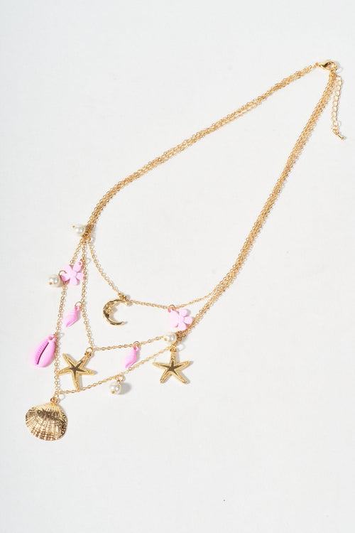 Carraig Donn Pink & Gold Layered Necklace