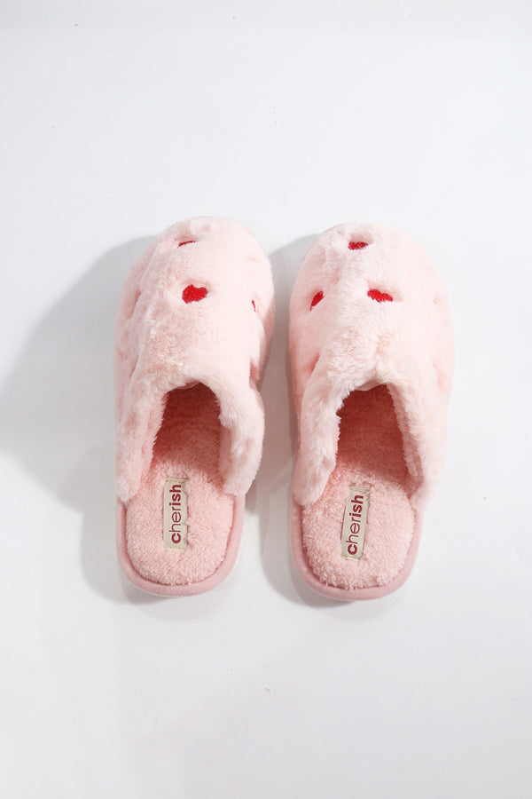 Carraig Donn Pink Heart Mule Slippers