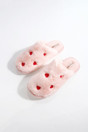 Carraig Donn Pink Heart Mule Slippers