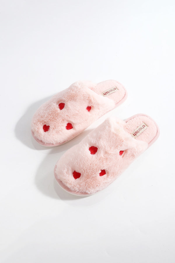 Carraig Donn Pink Heart Mule Slippers