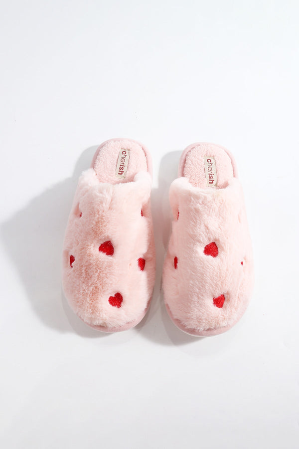 Carraig Donn Pink Heart Mule Slippers