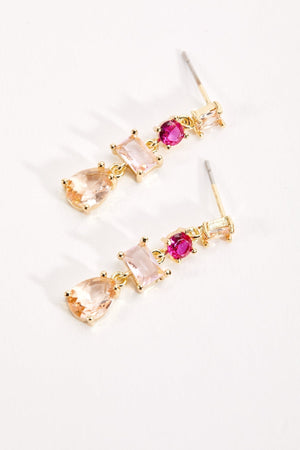 Pink Jewel Earrings