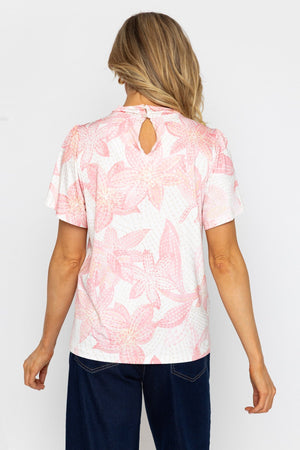 Carraig Donn Pink Lily Short Sleeve Top