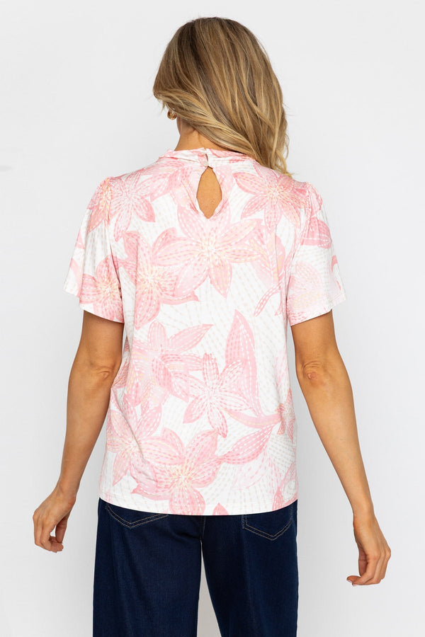 Carraig Donn Pink Lily Short Sleeve Top