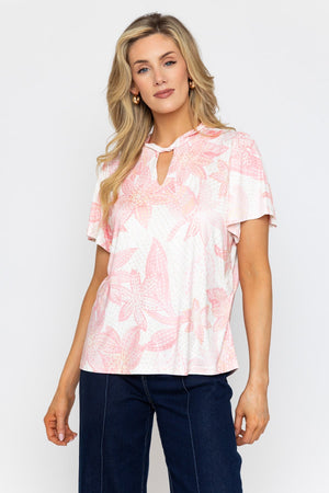 Carraig Donn Pink Lily Short Sleeve Top