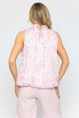 Carraig Donn Pink Lurex Print Halter Top