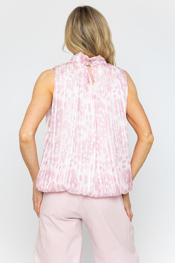 Carraig Donn Pink Lurex Print Halter Top