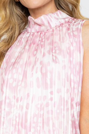 Carraig Donn Pink Lurex Print Halter Top