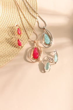 Carraig Donn Pink Marble Pendant Necklace
