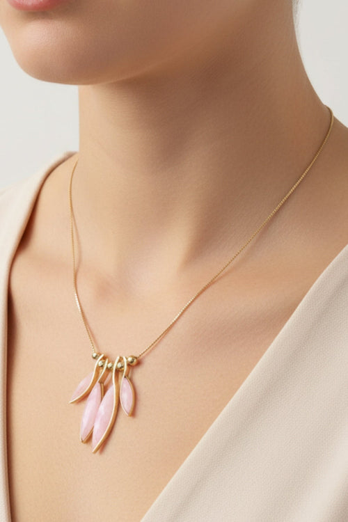 Pink Multi Drop Necklace
