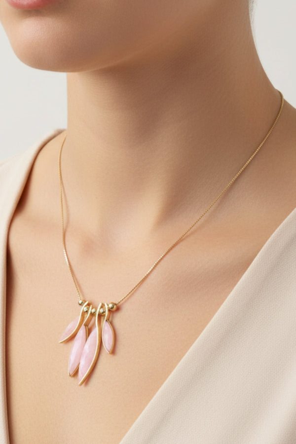 Carraig Donn Pink Multi Drop Necklace
