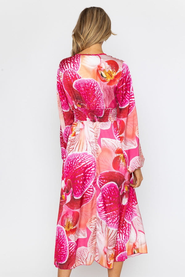 Carraig Donn Pink & Orange Alina Midi Dress