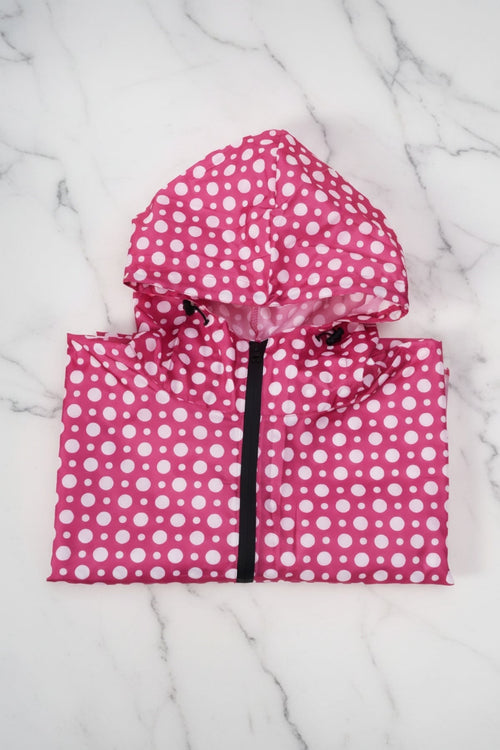 Pink Polka Dot Rain Poncho