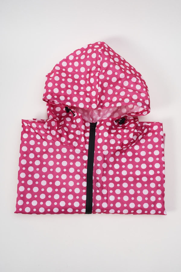 Carraig Donn Pink Polka Dot Rain Poncho