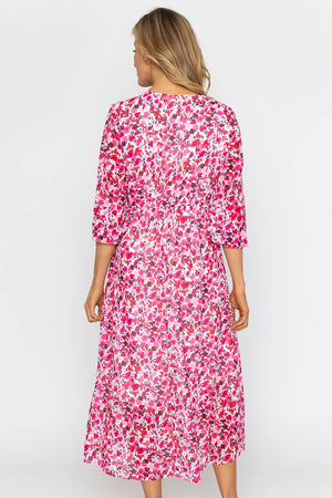 Carraig Donn Pink Print Kerry Midi Dress