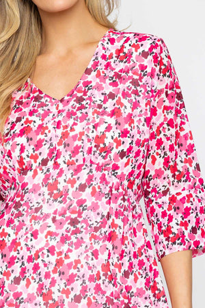 Carraig Donn Pink Print Kerry Midi Dress