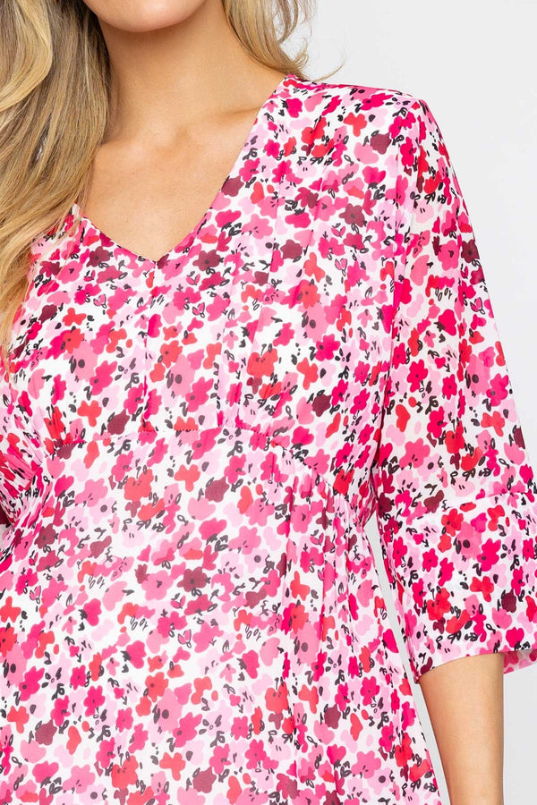 Carraig Donn Pink Print Kerry Midi Dress