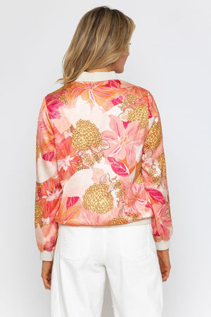 Carraig Donn Pink Printed Bomber Jacket