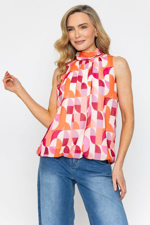 Carraig Donn Pink Printed Halter Top