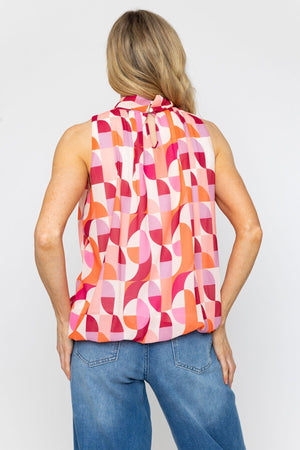 Carraig Donn Pink Printed Halter Top
