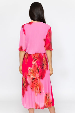 Carraig Donn Pink & Red Printed Michaela Dress