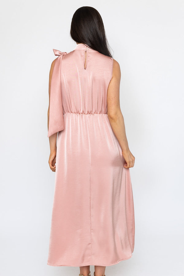 Carraig Donn Pink Sateen Bonnie Midi Dress