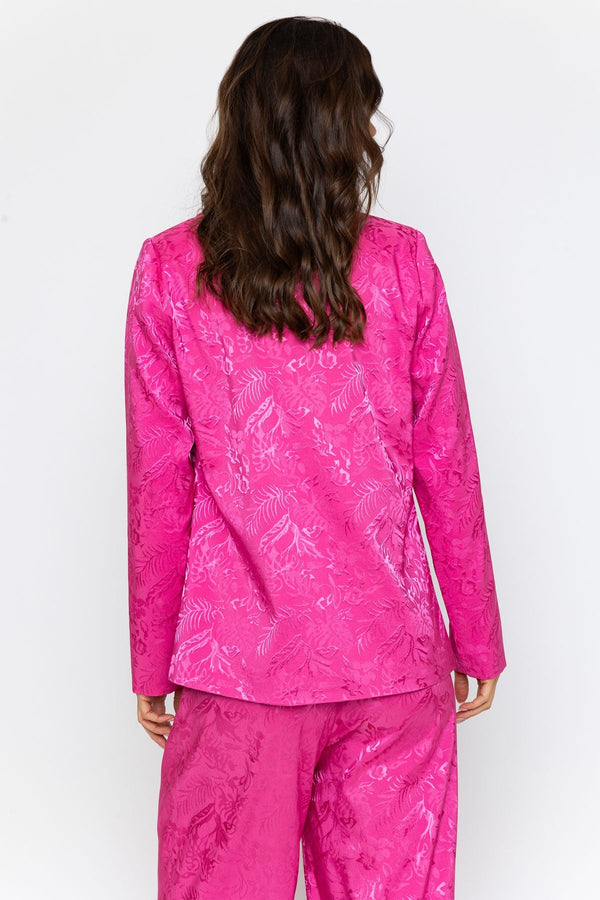 Carraig Donn Pink Satin Jacquard Blazer